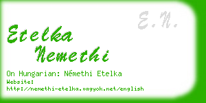 etelka nemethi business card